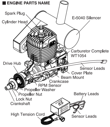 O.S. Engines機(jī)用二沖程汽油發(fā)動(dòng)機(jī)GT22