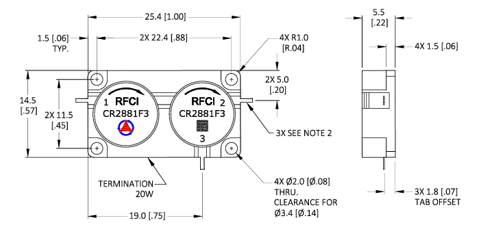 CR2881F3同軸雙環(huán)行器RFCI